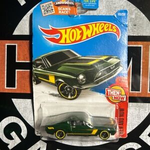 Hot Wheels green and yellow ‘68 Shelby GT 500 (Damaged card) #hotwheels